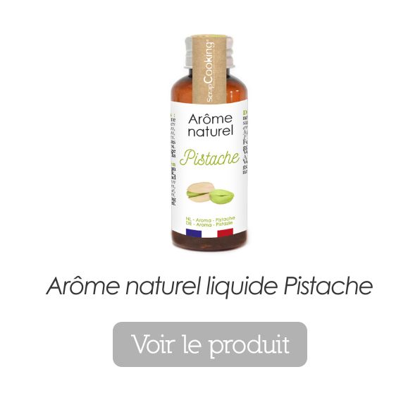 Arome naturel liquide pistache - Bûche pistaches, framboise & insert chocolat blanc  - ScrapCooking